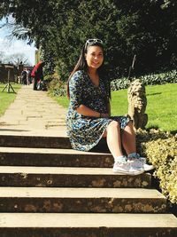 Portrait of a girl in park