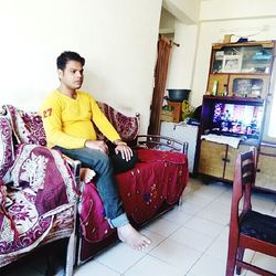 Man sitting at home