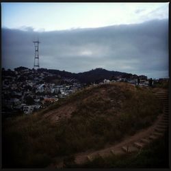 View of cloudy sky over mountains