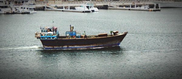 Boats in sea