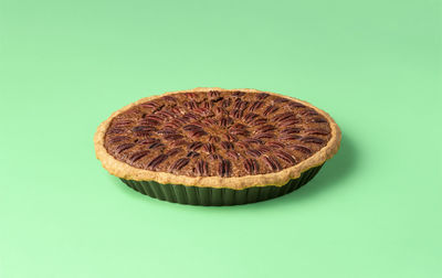 Close-up of bread against white background