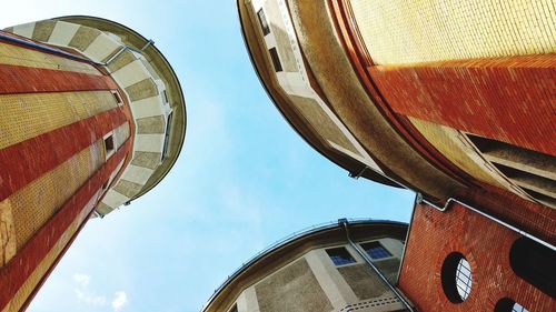 Low angle view of ferris wheel against sky