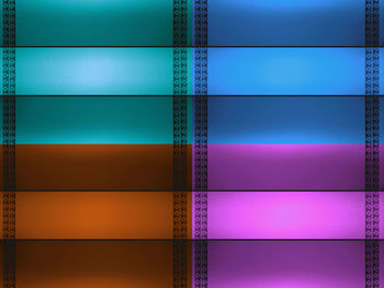 Full frame shot of multi colored glass wall