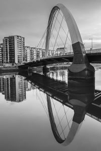 Bridge over river in city