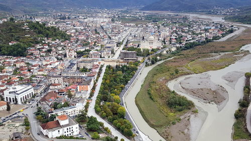 Berat is a city on the osum river in central albania. it is famous for the white ottoman houses 