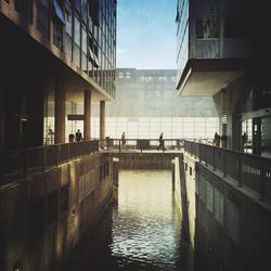 Reflection of buildings in canal