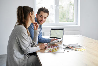 Businesswoman working at office