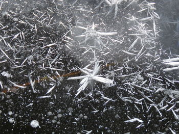 Full frame shot of snowflakes