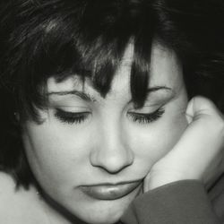 Close-up of depressed young woman