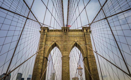 Low angle view of bridge against sky