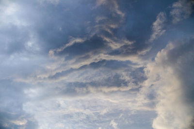 Low angle view of clouds in sky