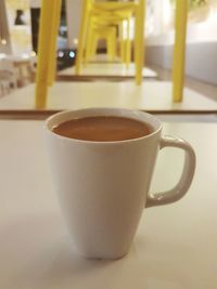 Close-up of coffee on table