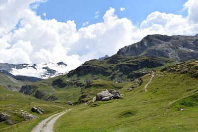 Scenic view of landscape aoste 