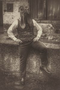 Young woman standing on ground