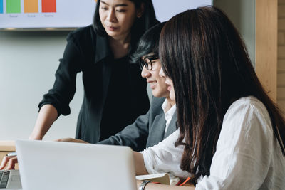 Business people working on table