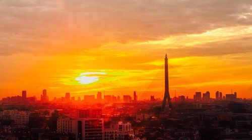 Cityscape at sunset