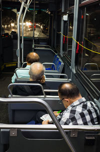 People sitting in train