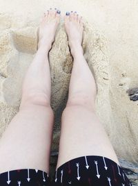 Low section of woman legs