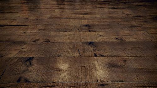 Surface level of wooden floor