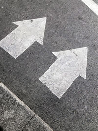 High angle view of road