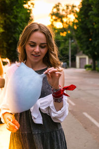 Portrait of a beautiful young woman