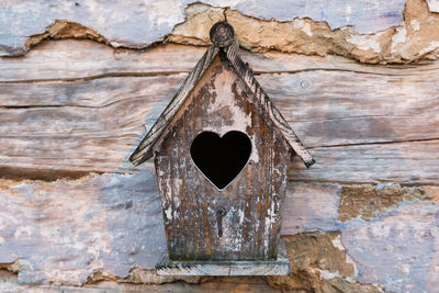 Close-up of old weathered door