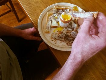 Person eating sweet food