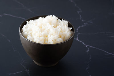 Close-up of ice cream in bowl on table