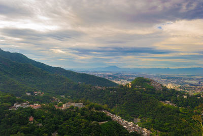 High angle view of landscape against sky