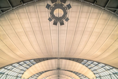 Low angle view of illuminated ceiling at the airport