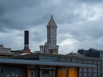 Low angle view of buildings against sky