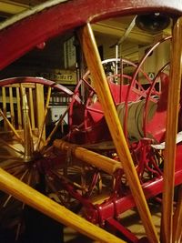 Close-up of red wheel