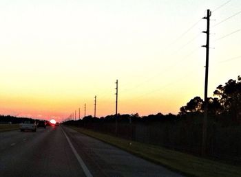 Road at sunset