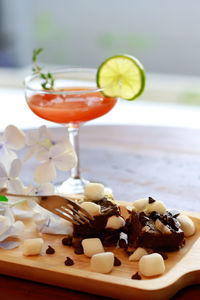 Close-up of fruits on table