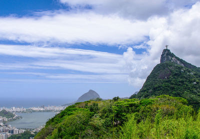 View of landscape against cloudy sky