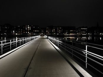 View of illuminated city at night