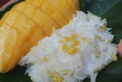 Close-up of ice cream in plate