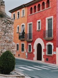 Altafulla. spanish village in tarragona, catalonia. exterior of house.