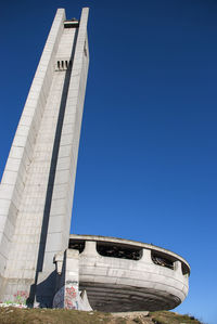 The monument house of the bulgarian communist party on buzludzha peak in the balkan mountains