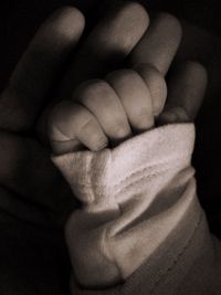Close-up of a baby hand