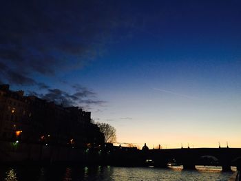 View of river at sunset