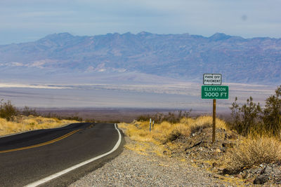 Road passing through mountains