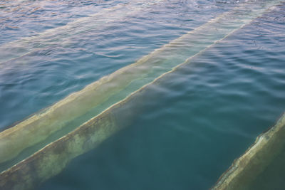 High angle view of swimming pool