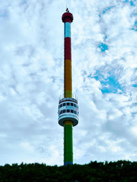 Low angle view of tower against sky
