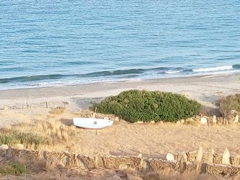 High angle view of beach