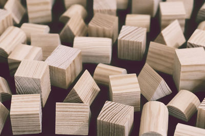 Full frame shot of wood on table