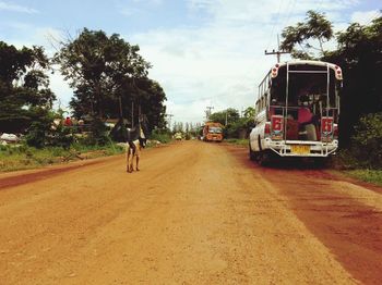 People on road