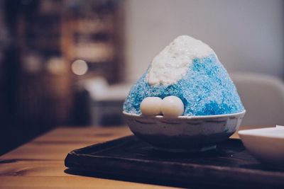 Close-up of ice cream in bowl