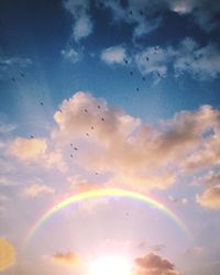 Low angle view of cloudy sky