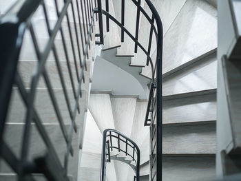 Close-up of spiral stairs